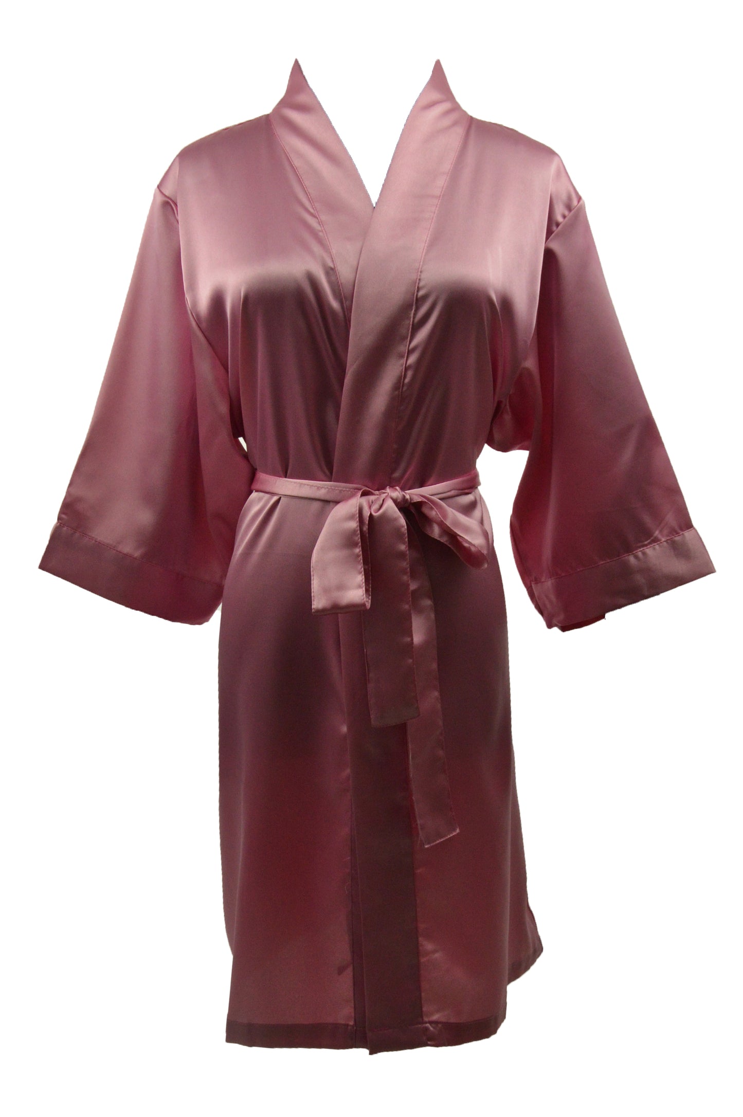 Dusty Rose Satin Kimono Robe *Pre-Order ONLY*