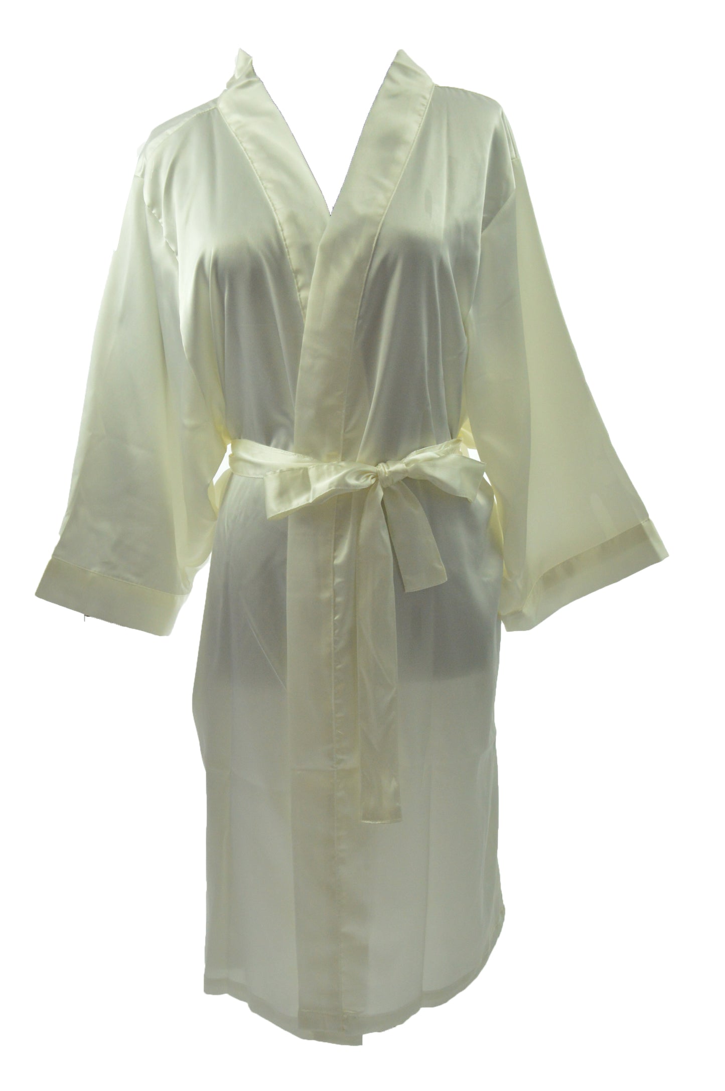 Ivory Satin Kimono Robe **Pre-Order ONLY**