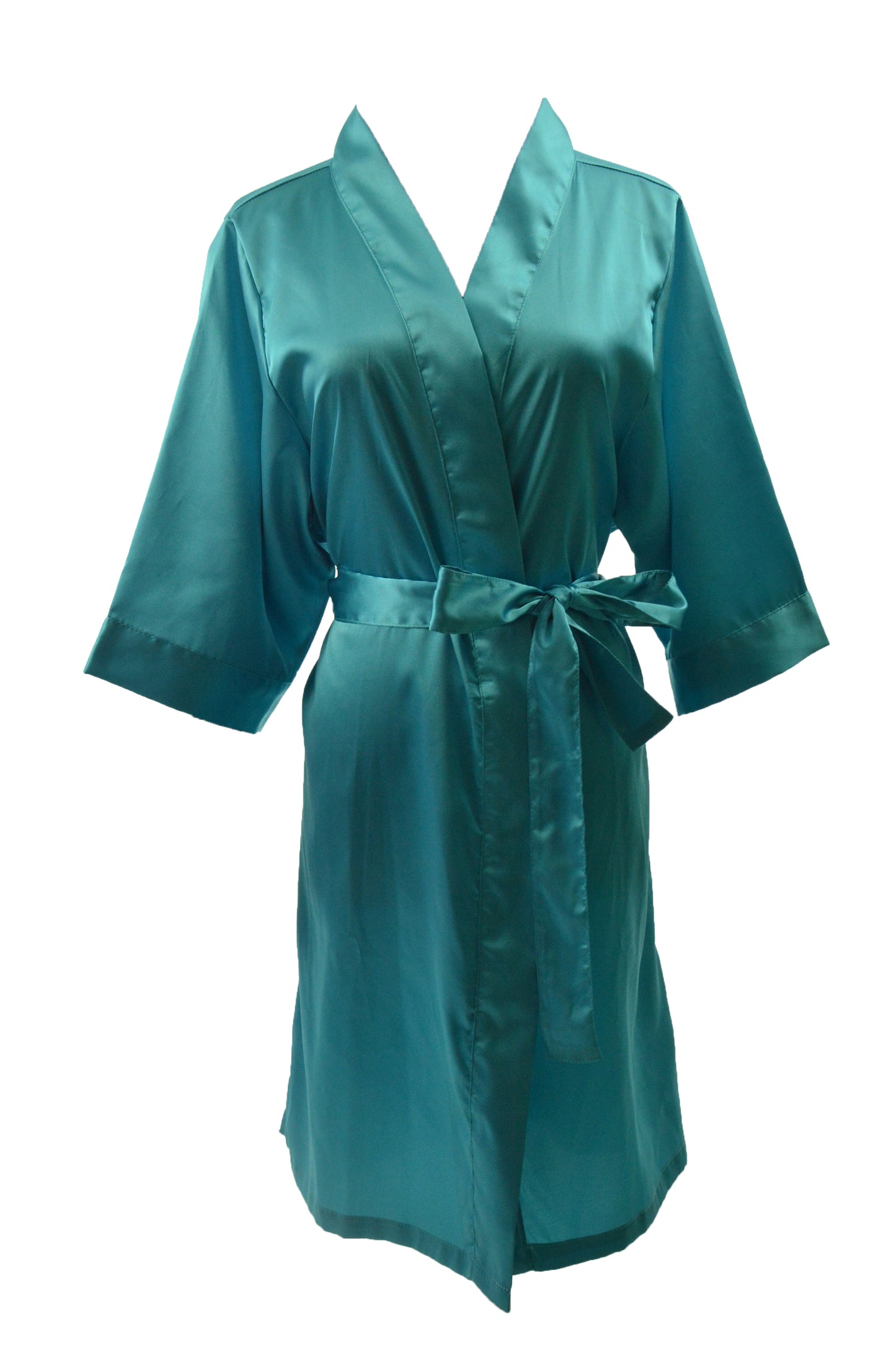 Scuba Blue Satin Kimono Robe *Pre-Order ONLY*